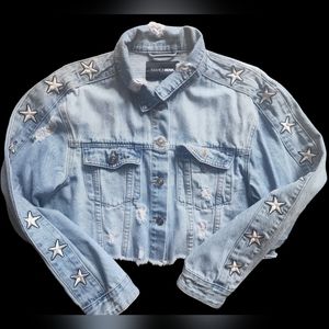 Fashion Nova denim jacket Cropped NWT